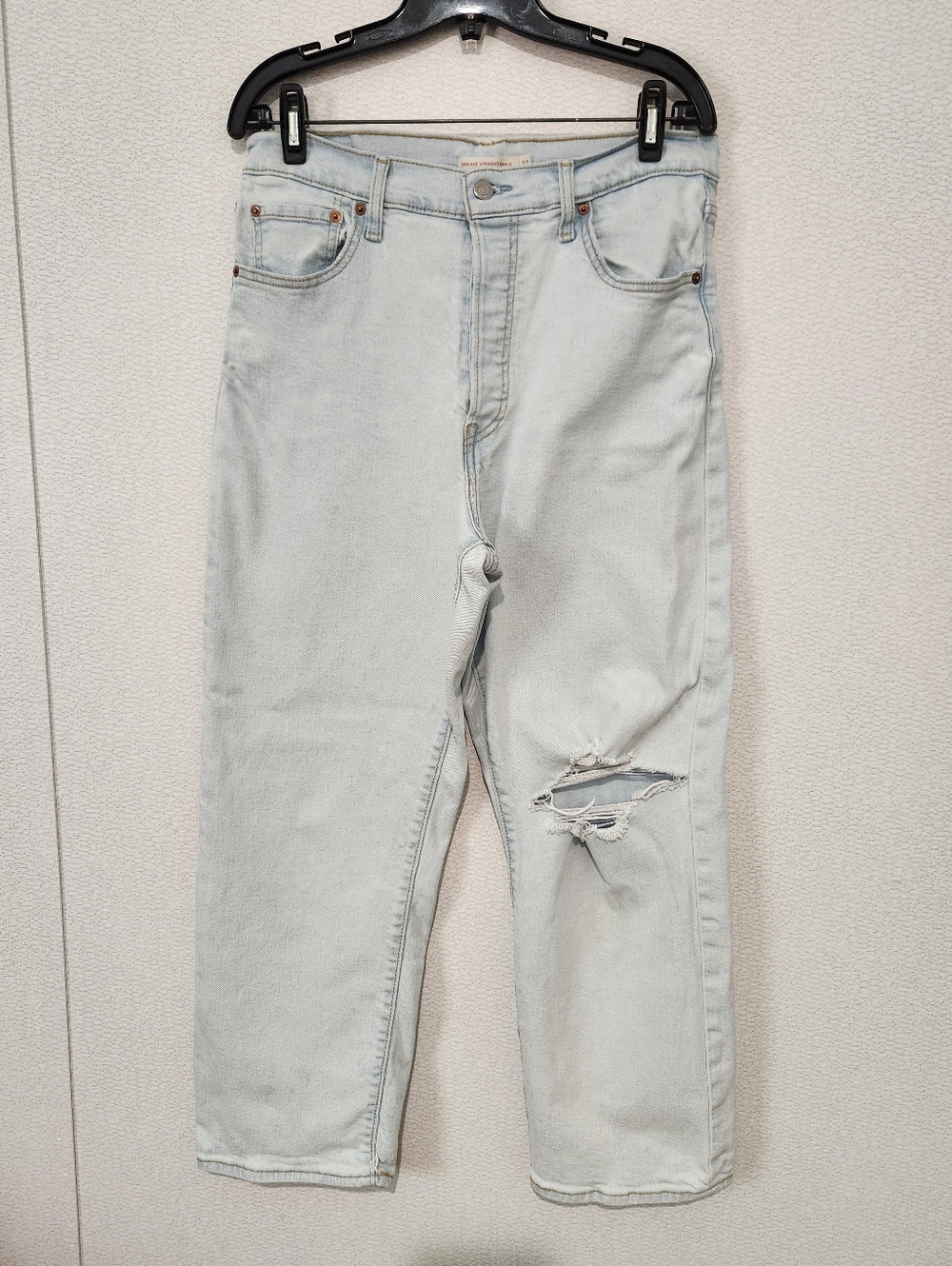 Levis Womens Ribcage Straight Ankle Jeans Size 32